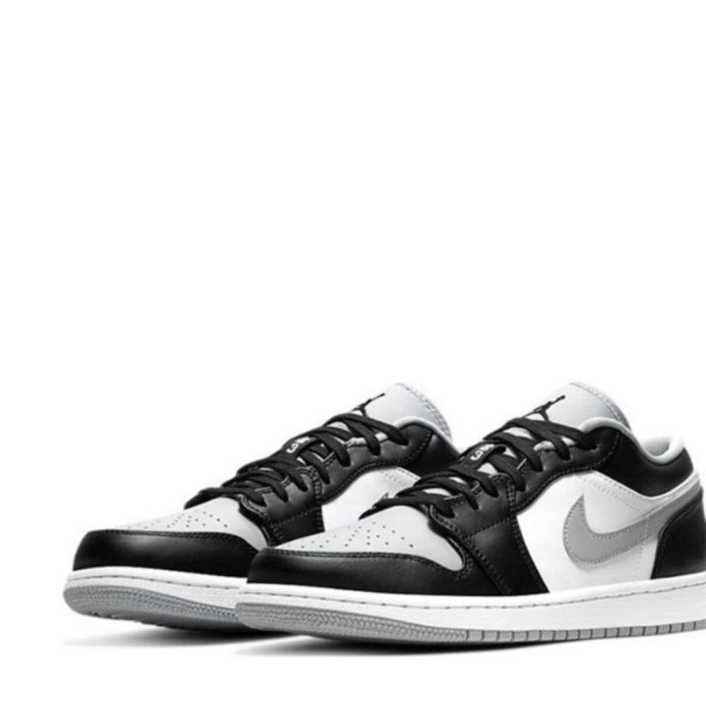 Air Jordan 1 Low Shadow Sneaker Black White Grey